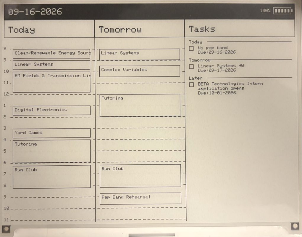 ESP32 E-paper Organizer