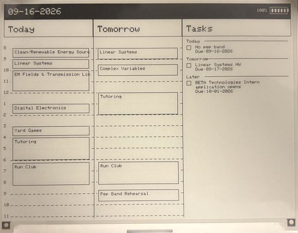 ESP32 E-paper Organizer
