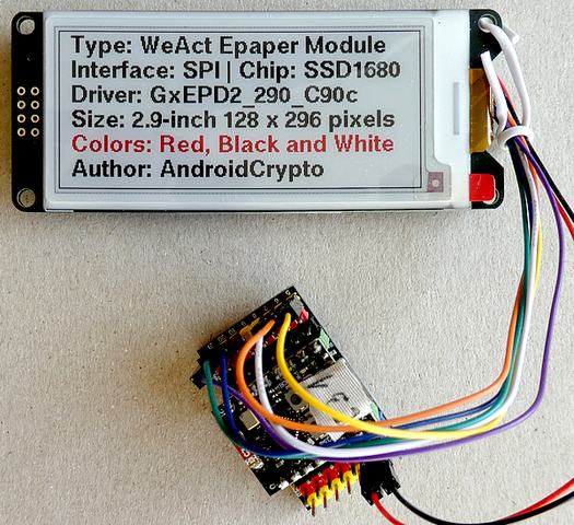 ESP32 C3 We Act E-paper Module Display Info
