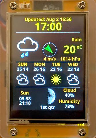 ESP32 CYD Weather Station With Forecast