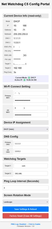ESP32 C5 Network Watchdog