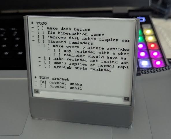 Desk Notes Display