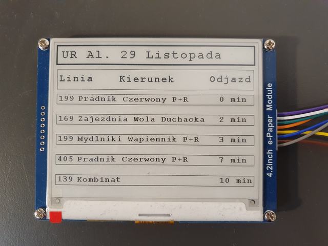 Kraków Departure Board
