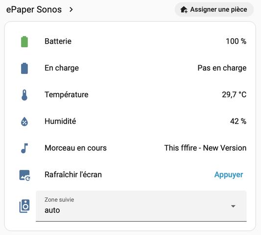 E-paper Sonos Spotify