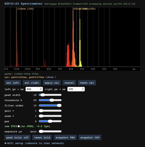 Spectrometer ESP32 Uvc