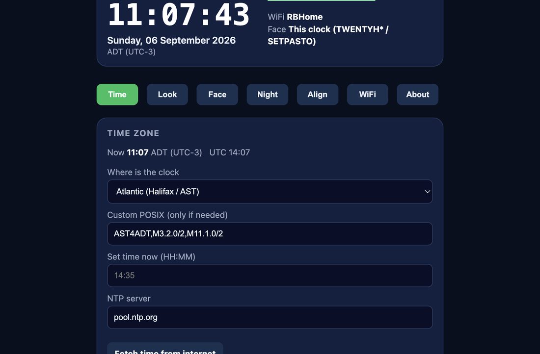 WordClock 8×8
