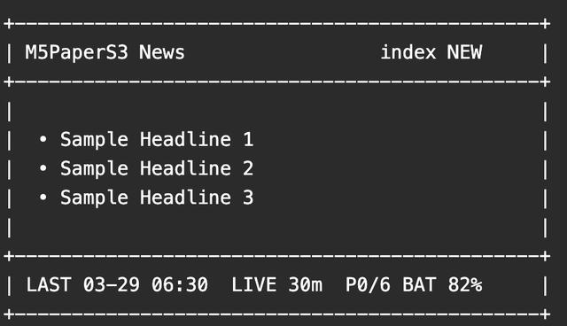 M5 Paper S3 News Dashboard
