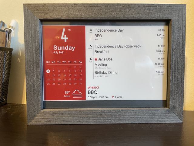 ESP32 Calendar Display