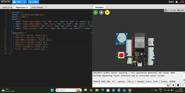 Secure Edge ML ESP32